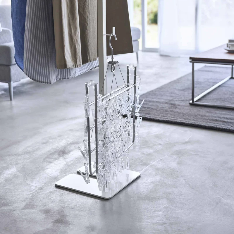 Foldable Double-Bar Indoor Drying Rack