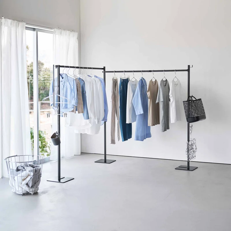 Foldable Double-Bar Indoor Drying Rack