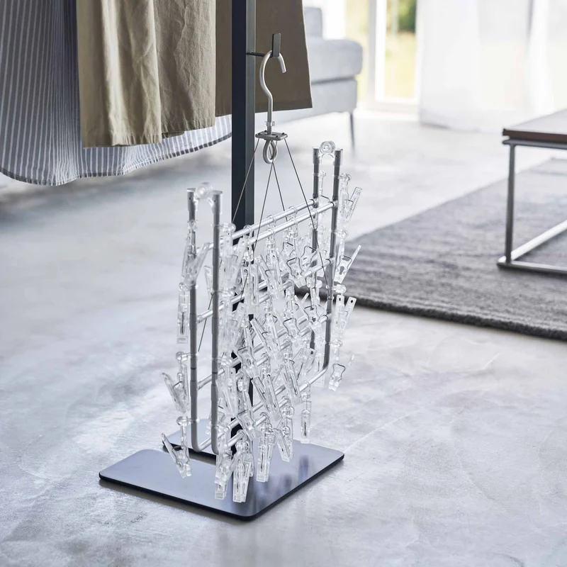 Foldable Double-Bar Indoor Drying Rack