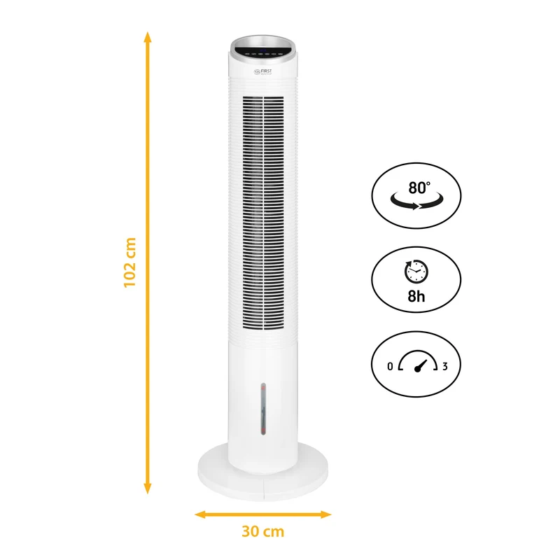 Turmventilator mit Wasserkühlung, 60 W, Luftfilter