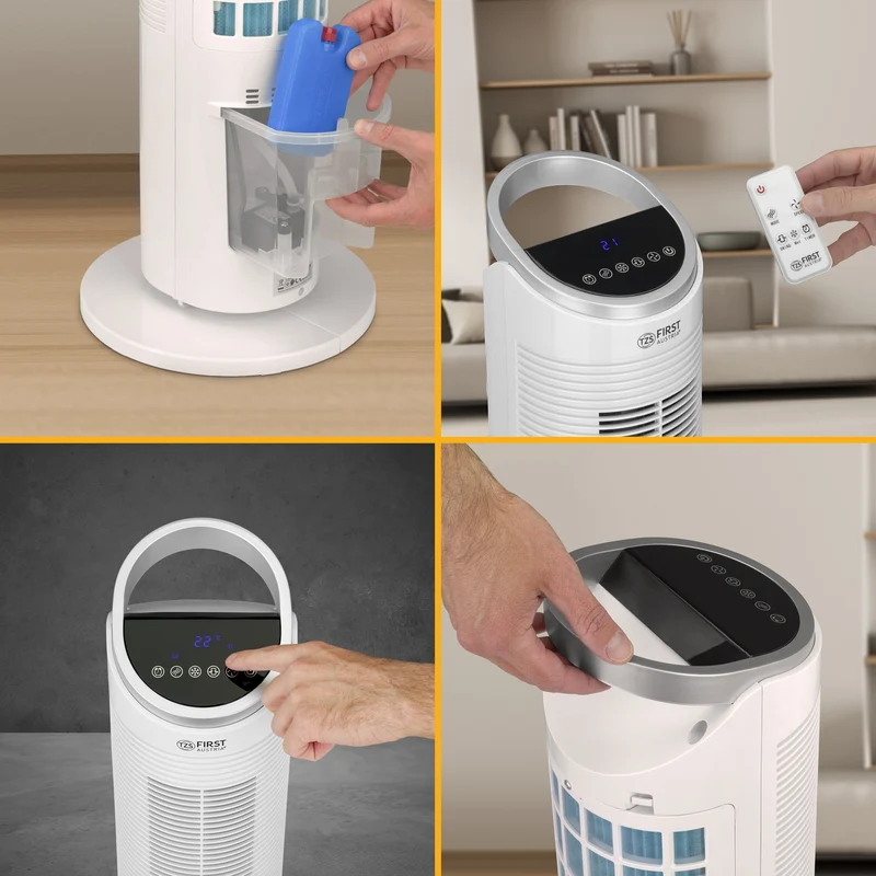 Turmventilator mit Wasserkühlung, 60 W, Luftfilter