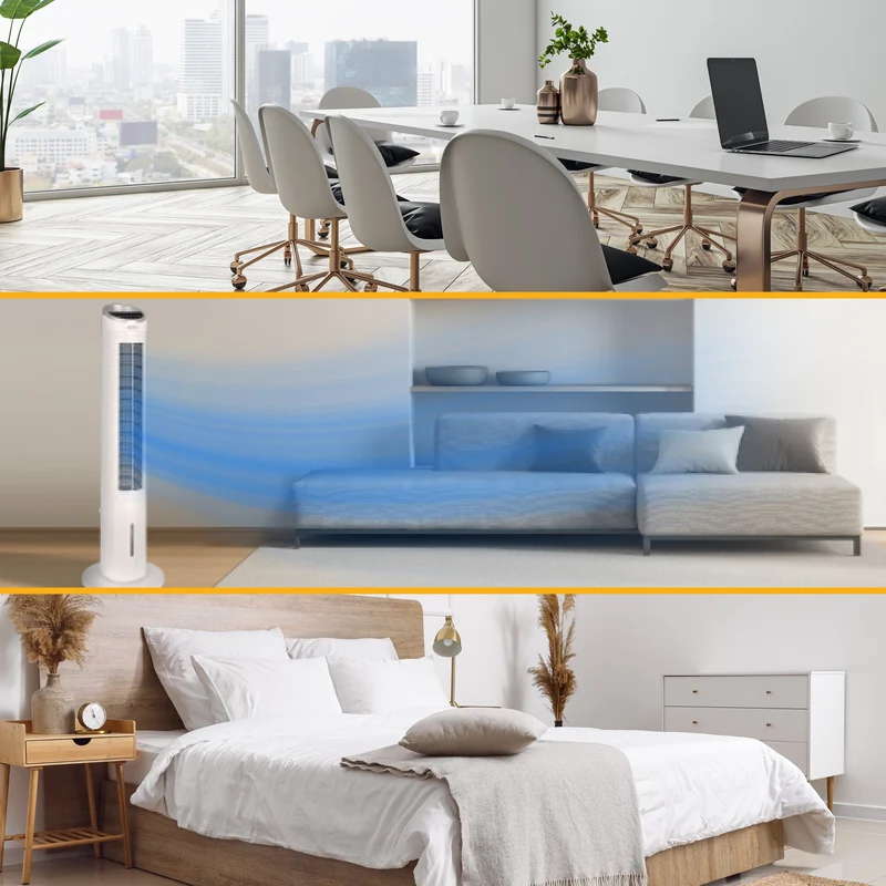 Turmventilator mit Wasserkühlung, 60 W, Luftfilter
