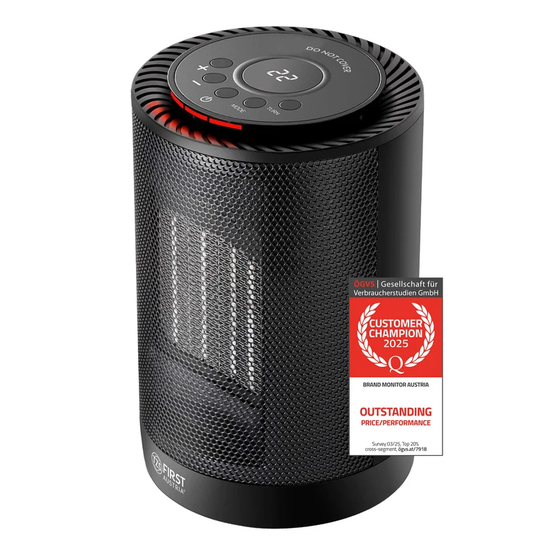 Heizlüfter 1200 W, PTC-Keramik, Thermostat, Oszillation