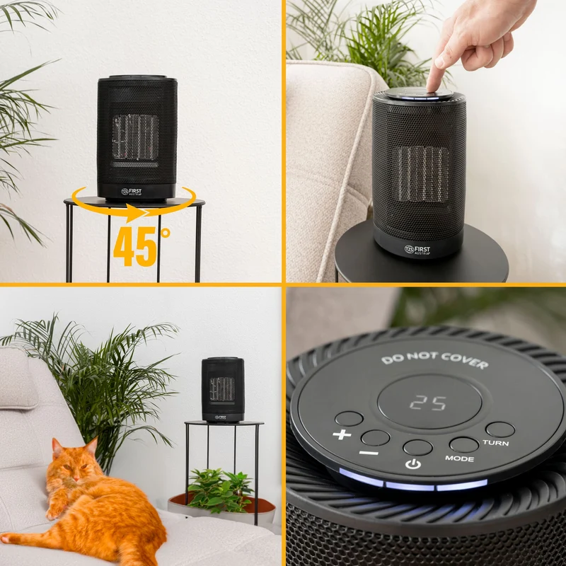 Heizlüfter 1200 W, PTC-Keramik, Thermostat, Oszillation