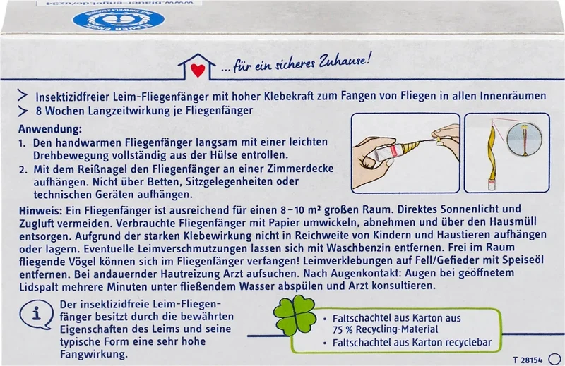 Profissimo Fliegenfänger, Leimfalle, 1x4 Stück, neu&ovp