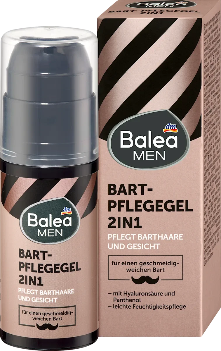 Balea MEN Bartpflege Gel 2in1, Feuchtigkeitspflege für Bart und Gesicht, 50 ml