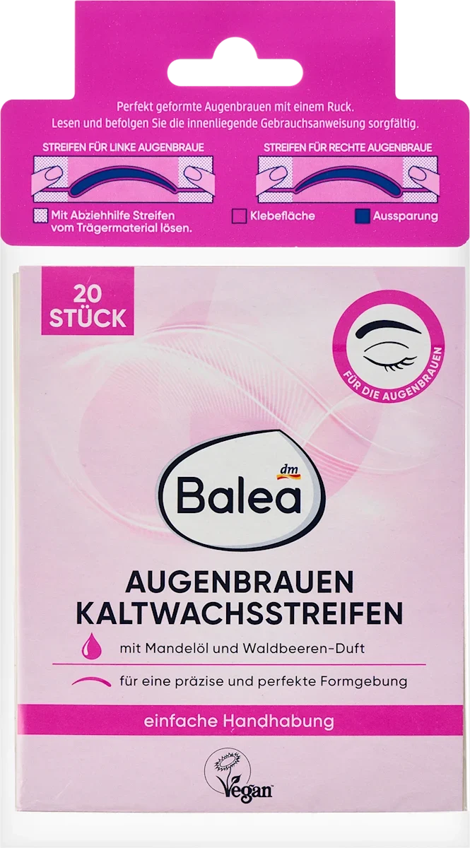 Balea Kaltwachsstreifen Augenbrauen, 1x20 St., neu&ovp