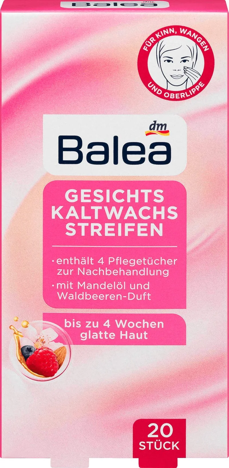 Balea Kaltwachsstreifen Gesicht, 1 x 20 St.