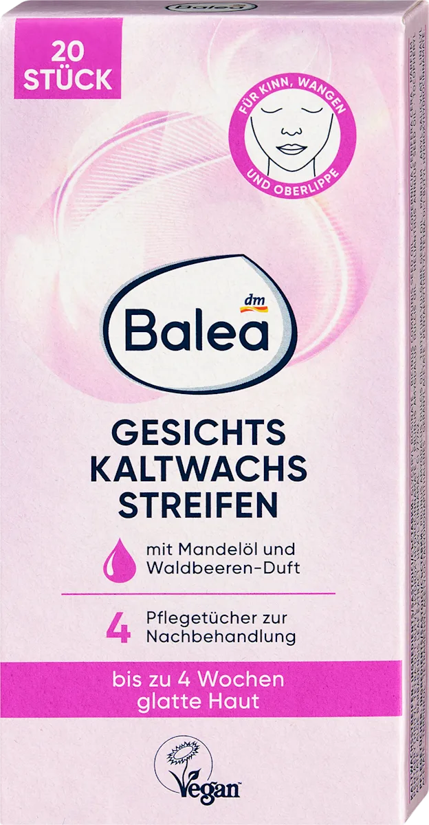 Balea Kaltwachsstreifen Gesicht, 1 x 20 St.