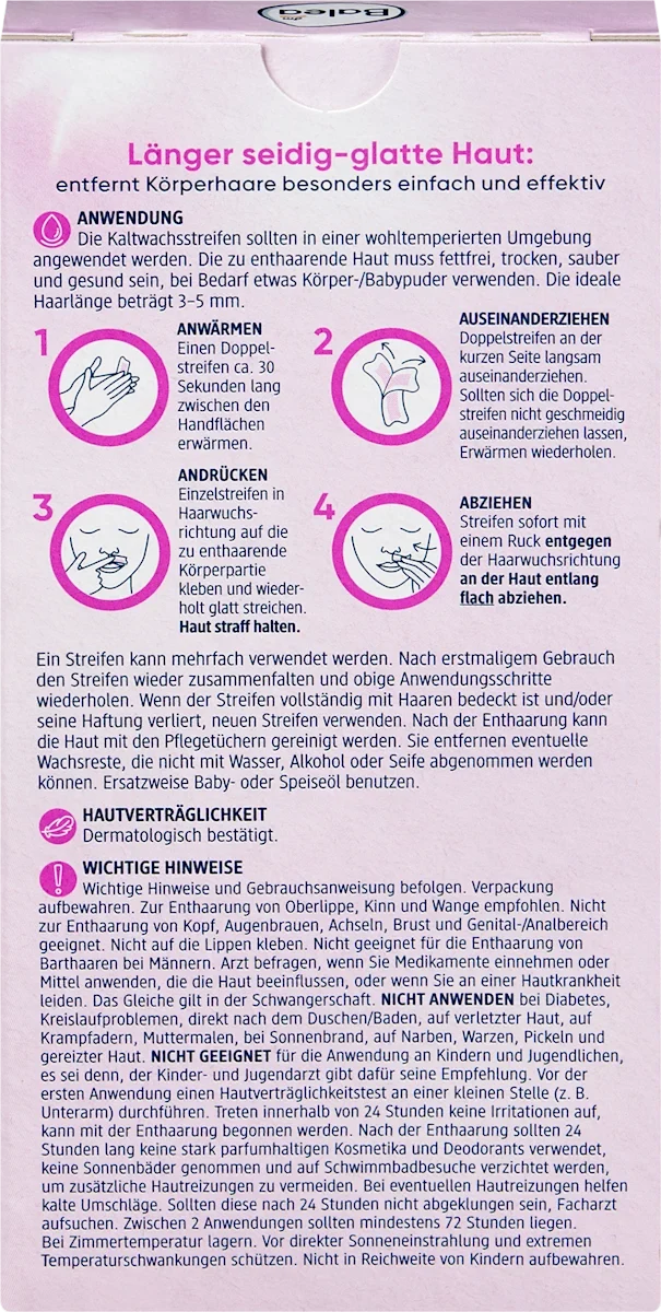 Balea Kaltwachsstreifen Gesicht, 1 x 20 St.