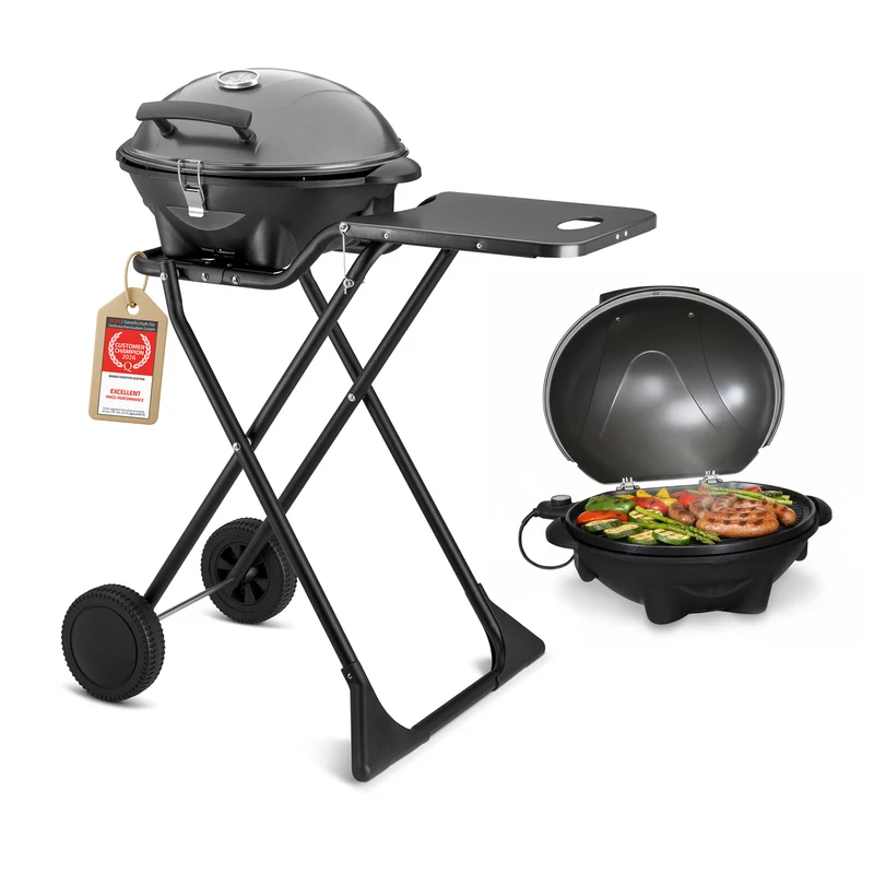Kugelgrill, 2400W, Antihaftbeschichtung, Windschutzhaube