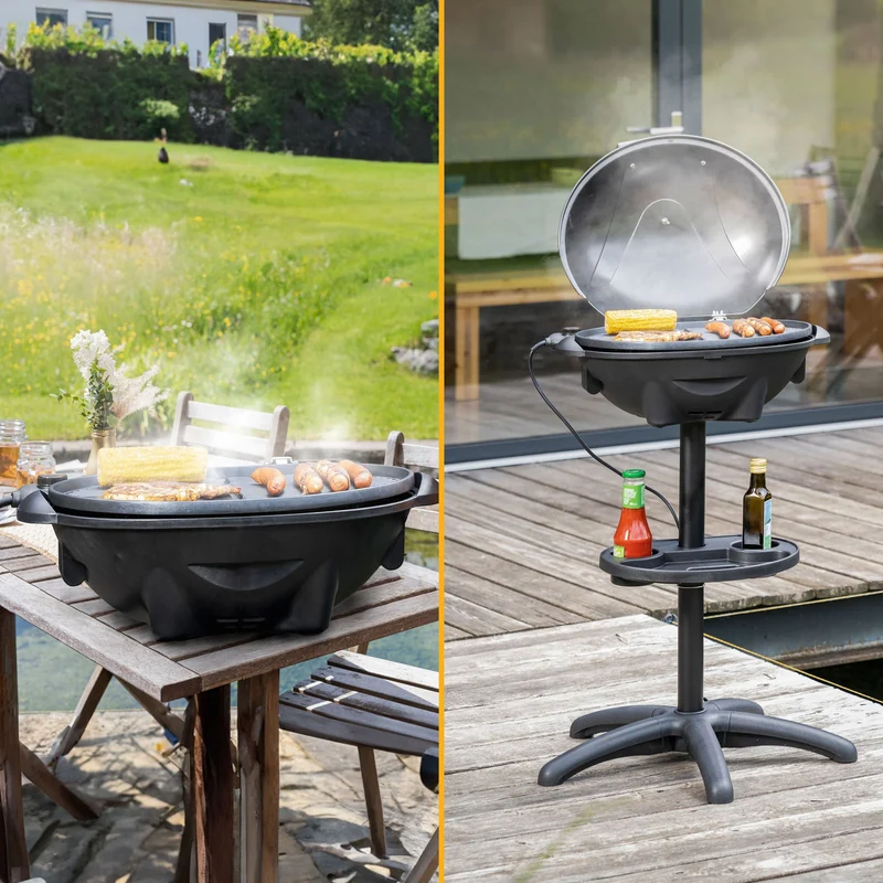 Kugelgrill, 2400W, Antihaftbeschichtung, Windschutzhaube
