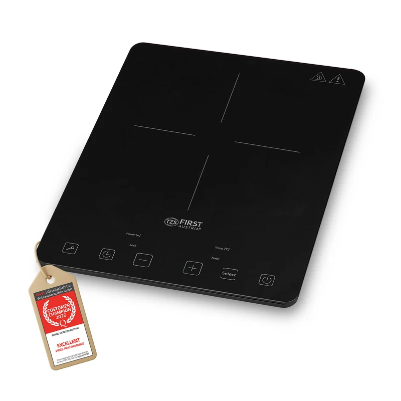 Induktionskochplatte 2000 W, Touch-Bedienung, mit Timer