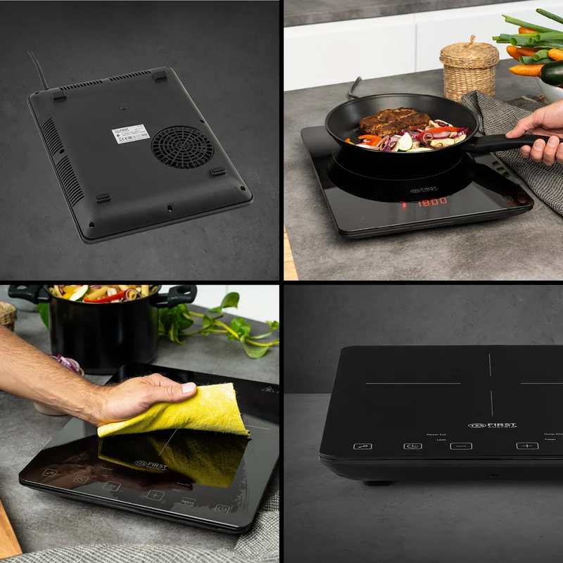 Induktionskochplatte 2000 W, Touch-Bedienung, mit Timer
