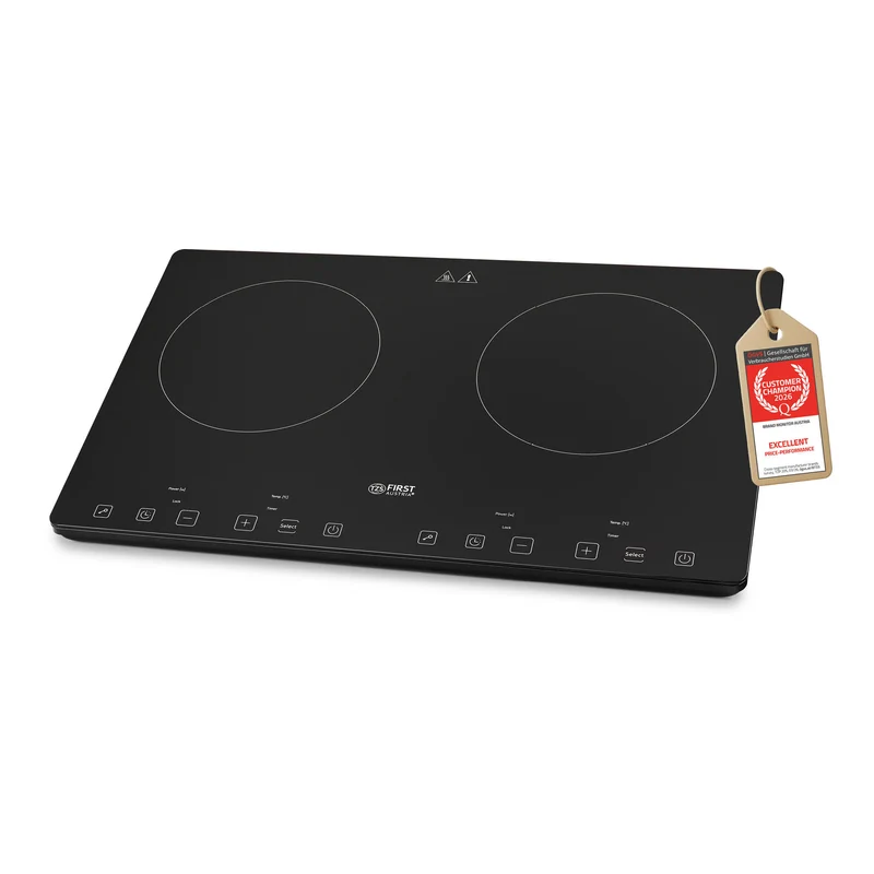 Doppel-Induktionskochplatte 3400 W, Touch-Bedienung, mit Timer