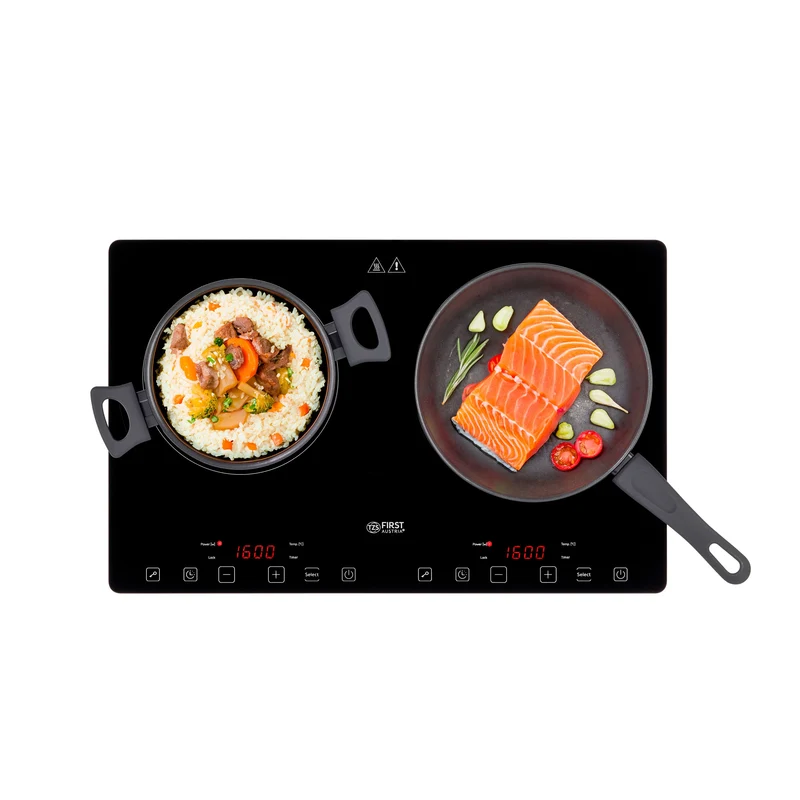 Doppel-Induktionskochplatte 3400 W, Touch-Bedienung, mit Timer