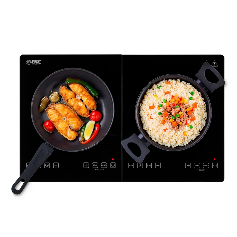 Doppel-Induktionskochplatte 3500 W, Touch-Bedienung, mit Timer