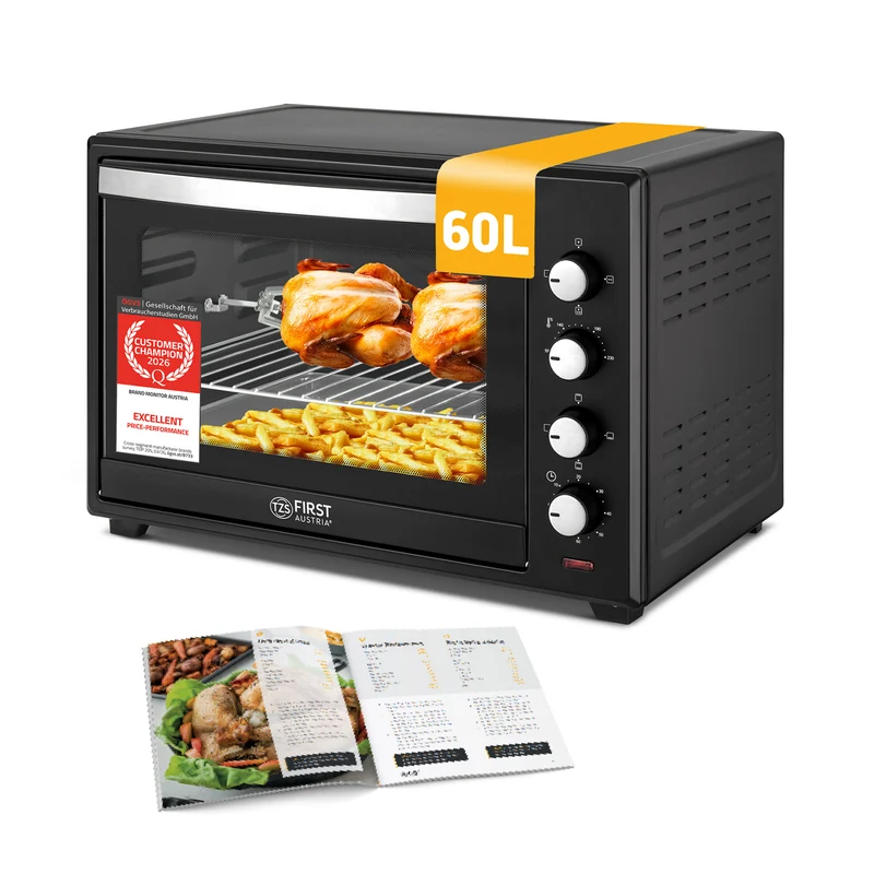 Mini-Backofen 60L, mit Umluft, Drehspieß