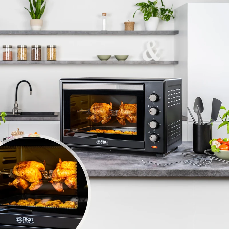 Mini-Backofen 60L, mit Umluft, Drehspieß