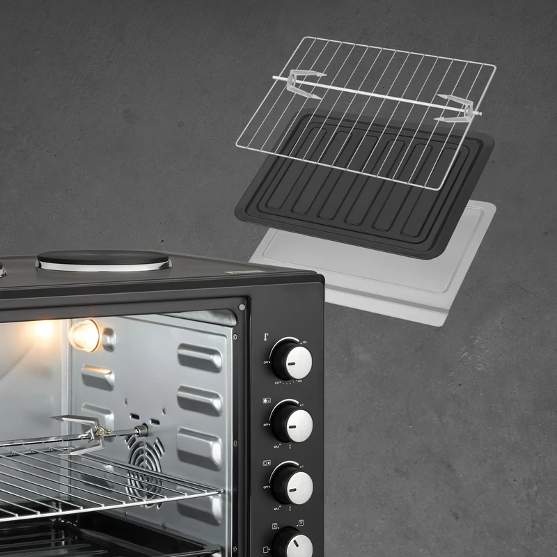 Mini-Backofen 30L, mit Kochplatten, Umluft