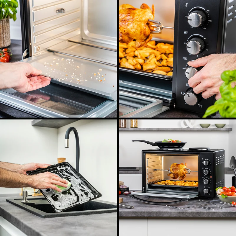 Mini-Backofen 30L, mit Kochplatten, Umluft