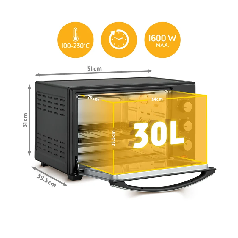 Mini-Backofen 30L, multifunktional, geräumig