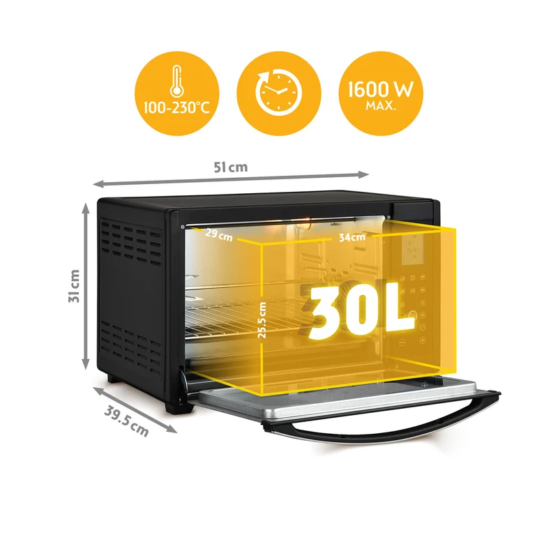 Mini-Backofen 30L, multifunktional, geräumig