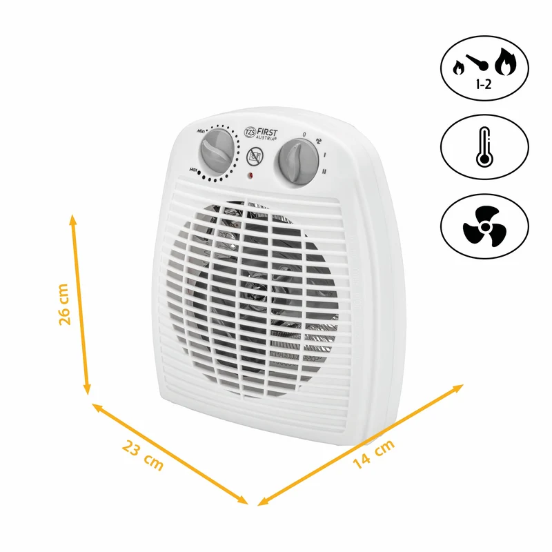 Heizlüfter 2000 W, mit Thermostat, Kaltluftfunktion