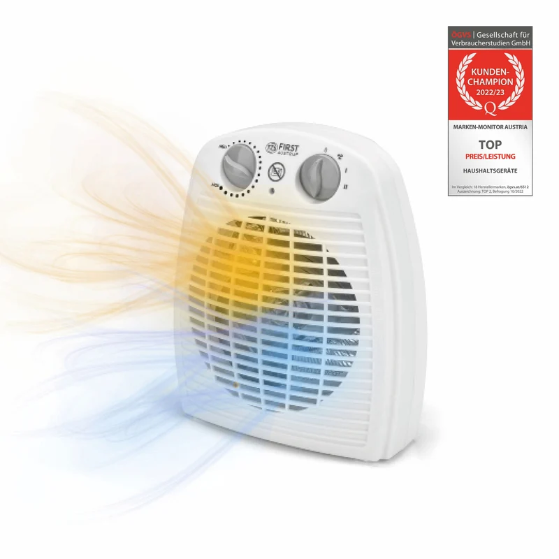 Heizlüfter 2000 W, mit Thermostat, Kaltluftfunktion