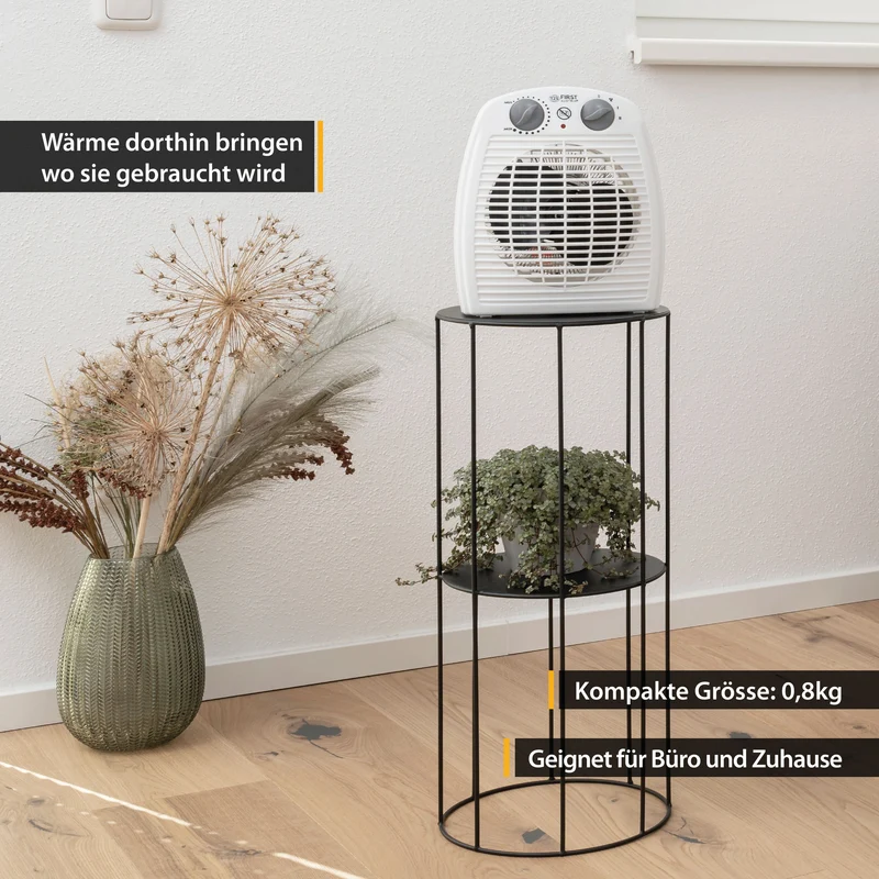 Heizlüfter 2000 W, mit Thermostat, Kaltluftfunktion