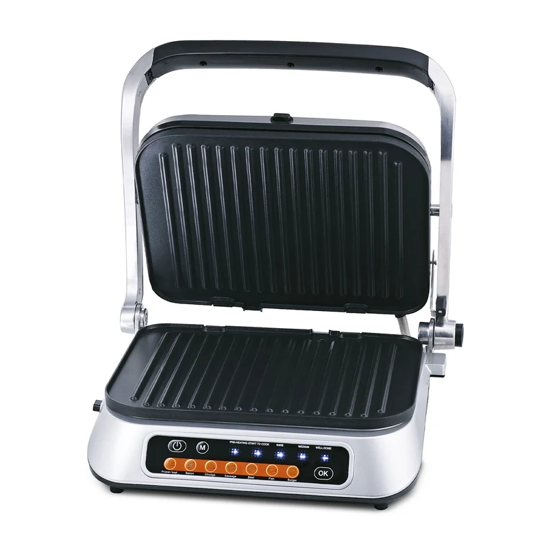 Kontaktgrill digital, Tischgrill, 2100W, antihaftbeschichtete Platten