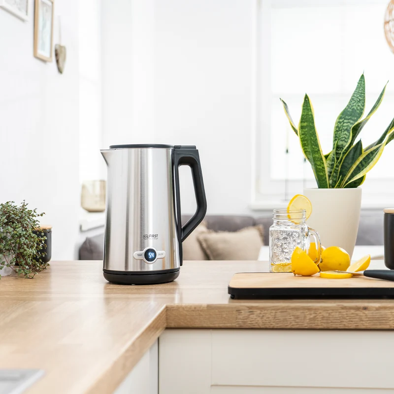 Wasserkocher 1,7 L Edelstahl, 7 Temperaturstufen, Touch Control