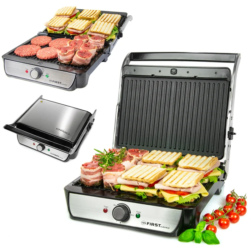 Tischgrill, 2000 W, 180° aufklappbar