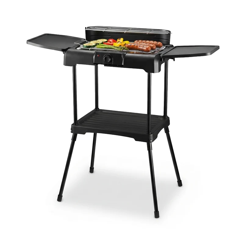 Standgrill, 2200W, mit Windschutz & Ablage