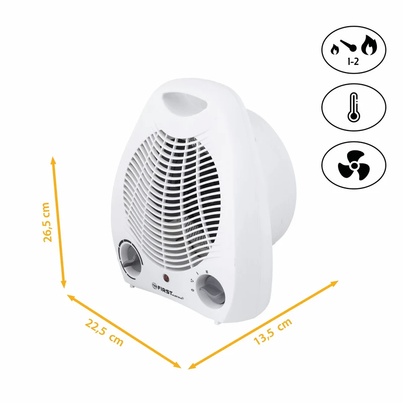 Heizlüfter 2000 W, 2 Heizstufen, Thermostat