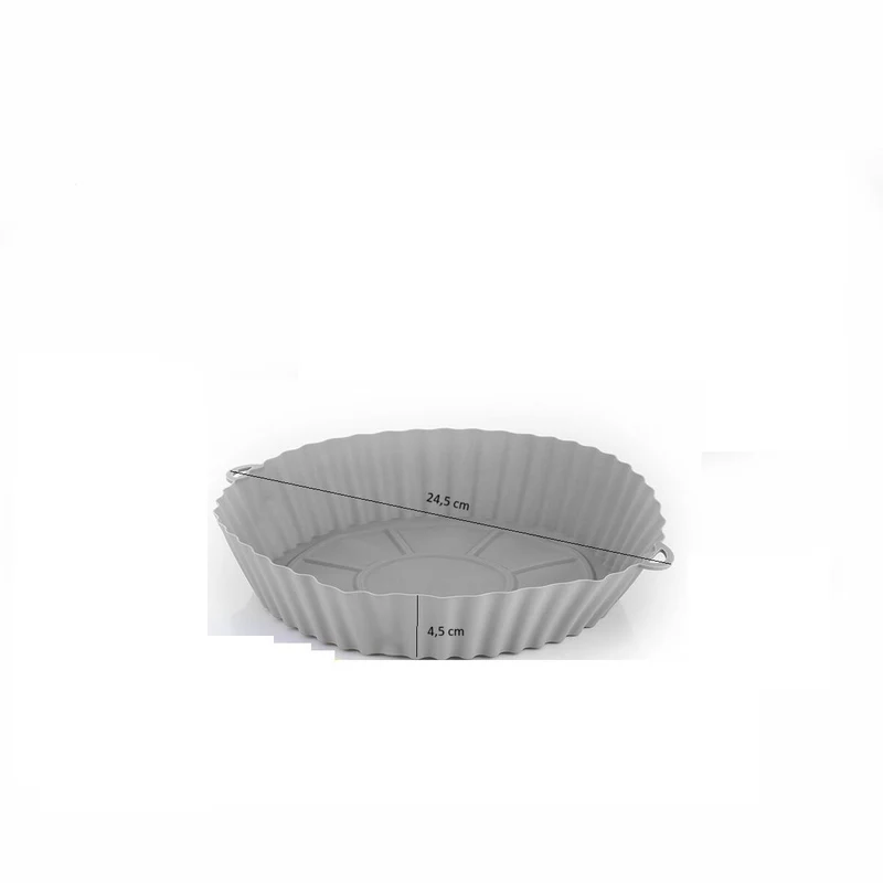 Pack de 4 Cestas de Silicona con Asas para Freidora de Aire y 2 Pinceles de Cocina InnovaGoods