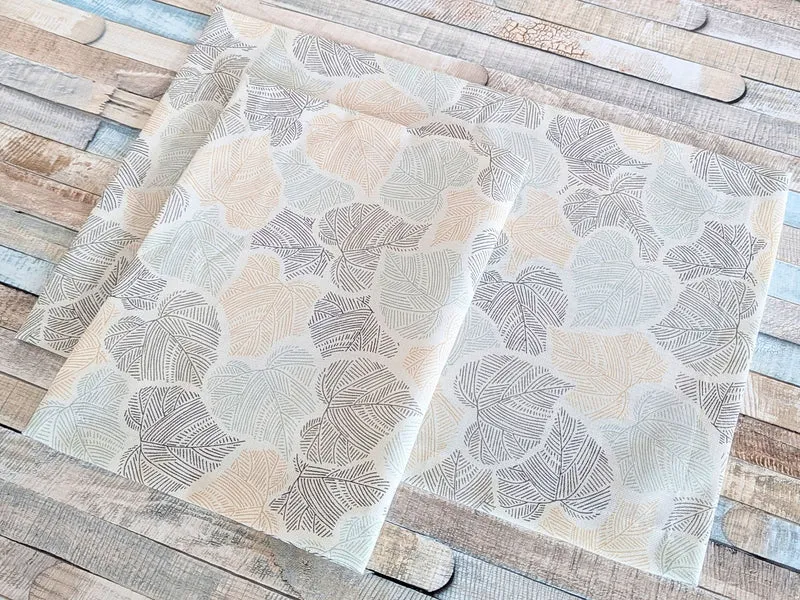 Blätter Platzsets als 2er Set- Platzmatte mit Herbst & Frühlingsfarben