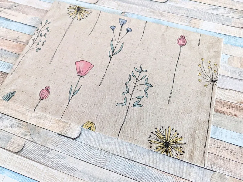 Blumen Platzset, Platzmatte als 2er Set - Ein Blumenfeld für den Tisch