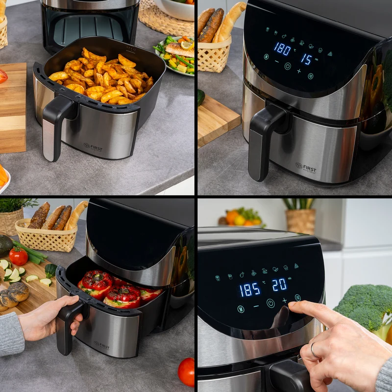 Heißluftfritteuse 5,8 L, 8 Programme, 5-°C-Temperaturschritte