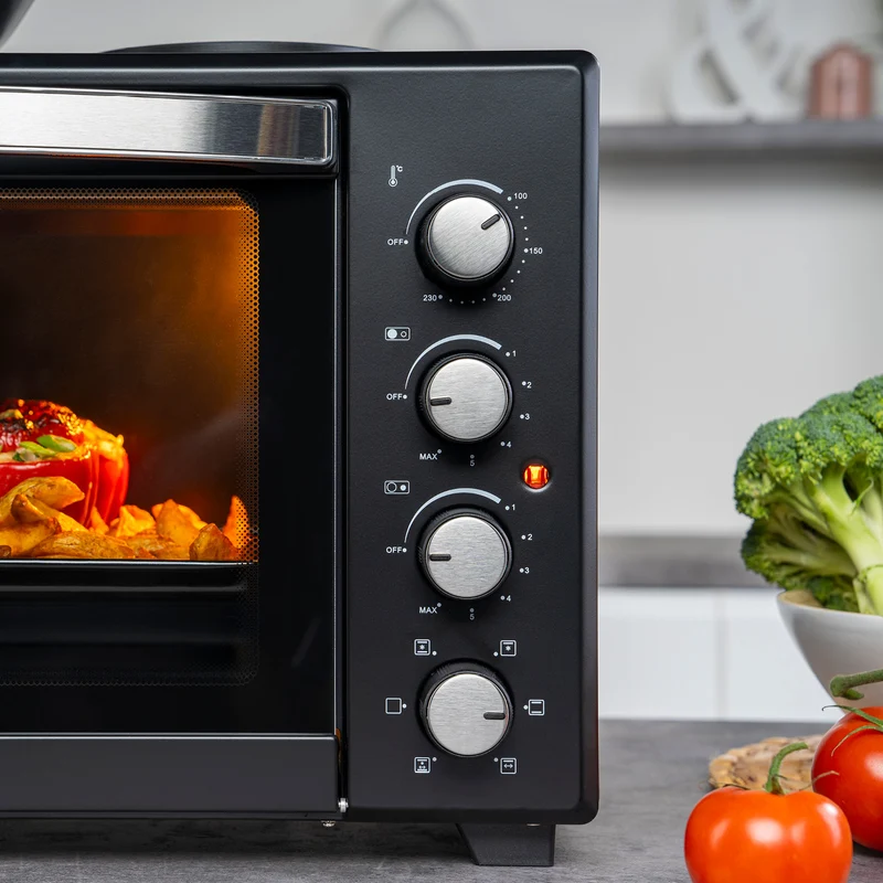 Mini-Backofen 45L, mit Kochplatten, Umluft