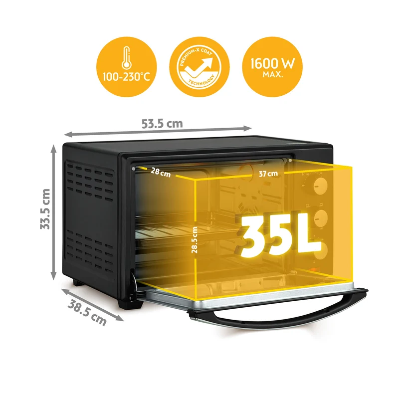 Mini-Backofen 35L, energieeffizient, mit Umluft