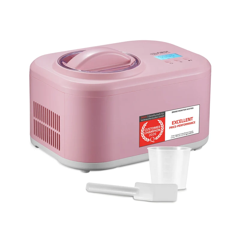 Eismaschine 1L, mit Slush- & Joghurt-Funktion, Edelstahl-Behälter