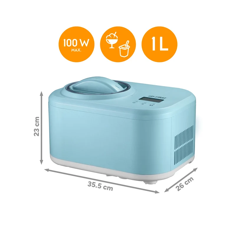 Eismaschine 1L, mit Slush- & Joghurt-Funktion, Edelstahl-Behälter
