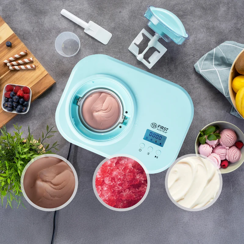 Eismaschine 1L, mit Slush- & Joghurt-Funktion, Edelstahl-Behälter