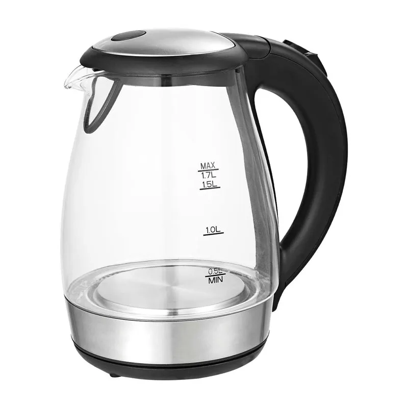Wasserkocher 1,7 L Glas, 1850–2200 W, Cool-Touch-Griff