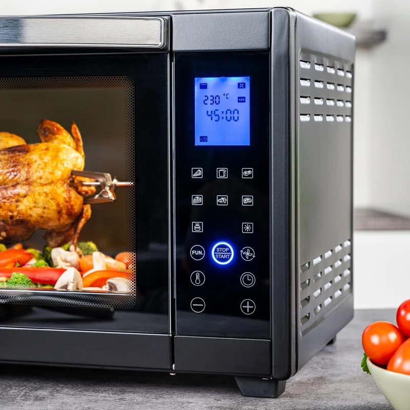 Mini-Backofen Digital 45L, mit Umluft, Drehspieß