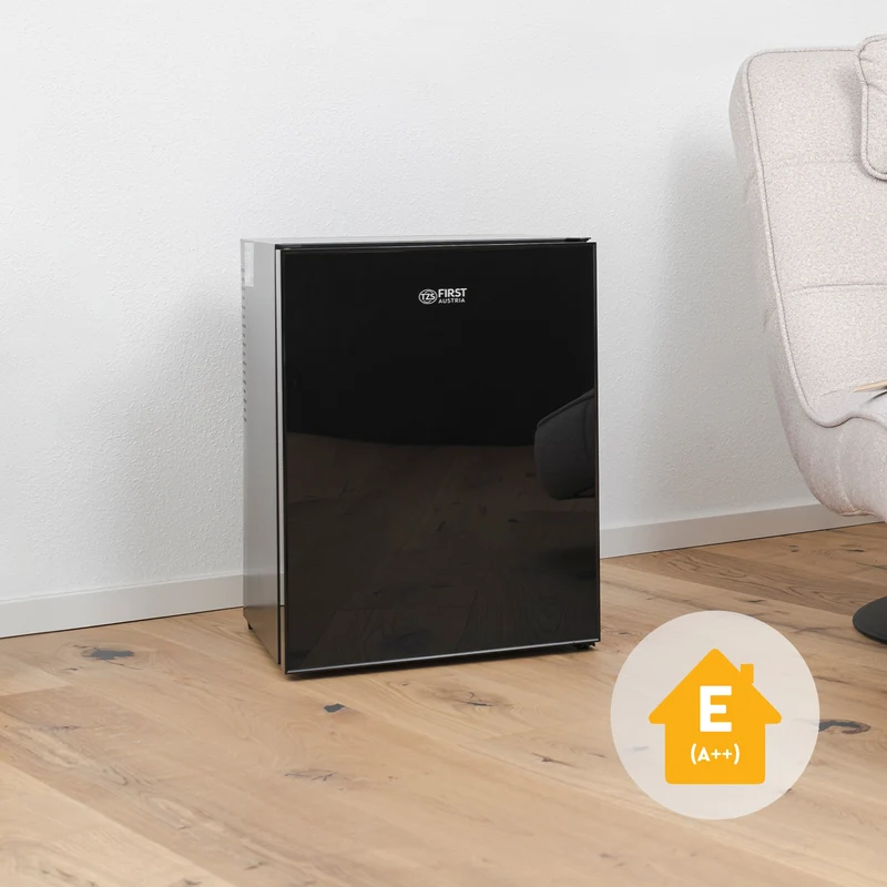 Minikühlschrank 40L - Glasfront Schwarz