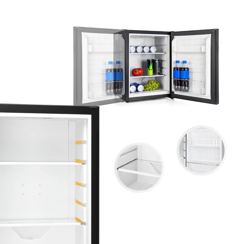 Minikühlschrank 40L - Glasfront Schwarz