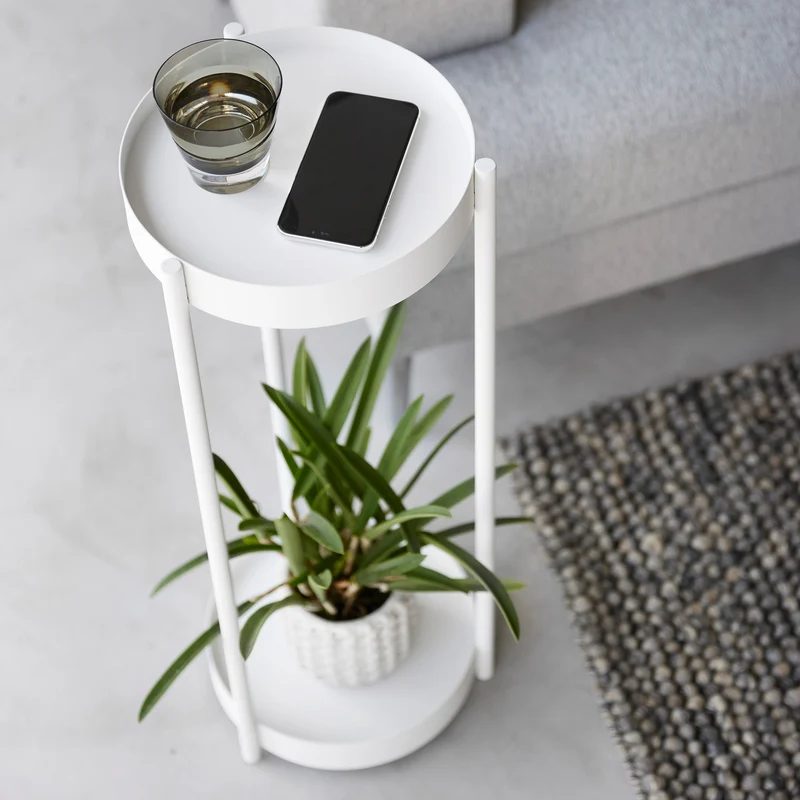2-Tiered Plant Stand with Casters