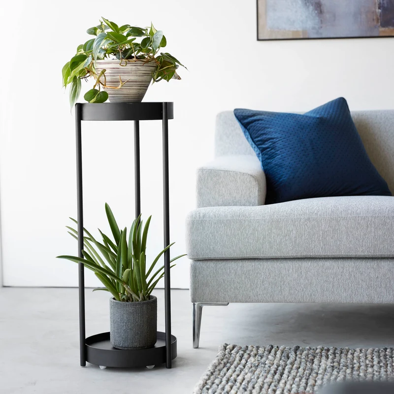 2-Tiered Plant Stand with Casters